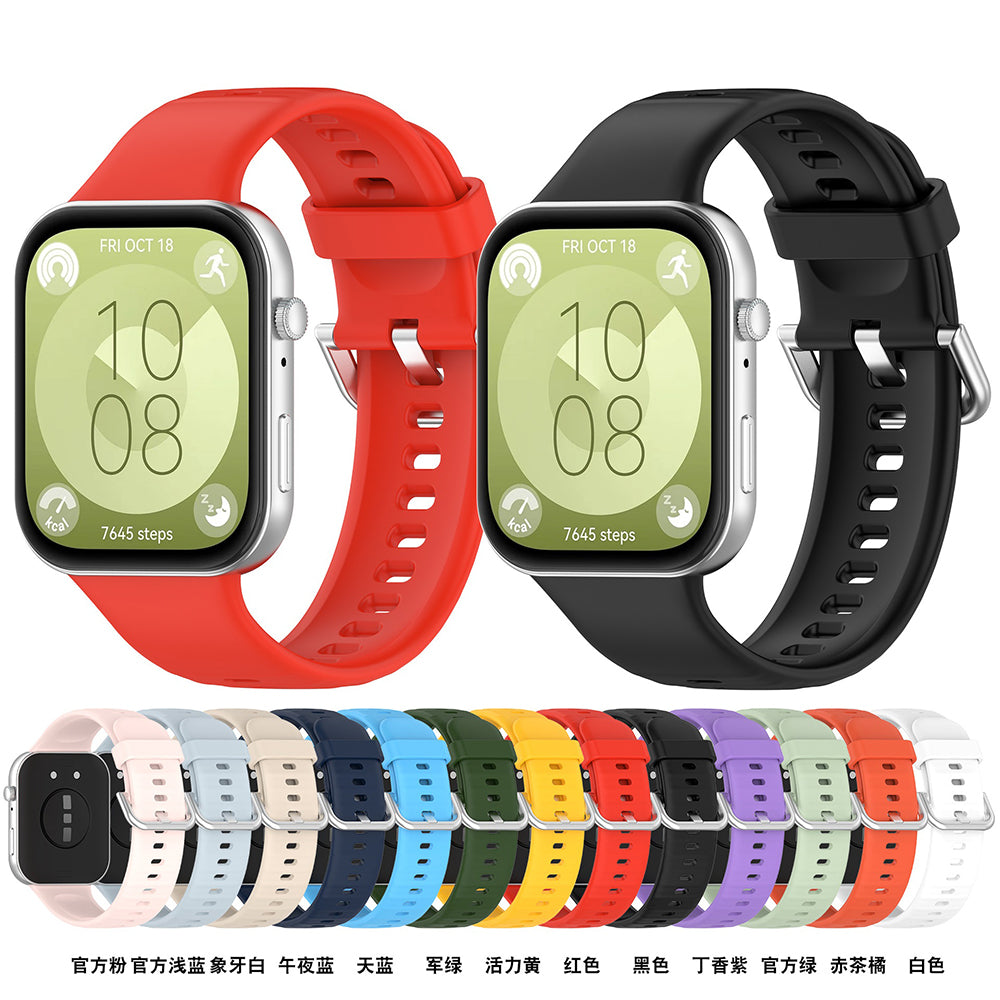 Curea Techsuit W061 pentru Huawei Watch Fit 4 Pro / Watch Fit 4 / Watch Fit 3, Bleumarin