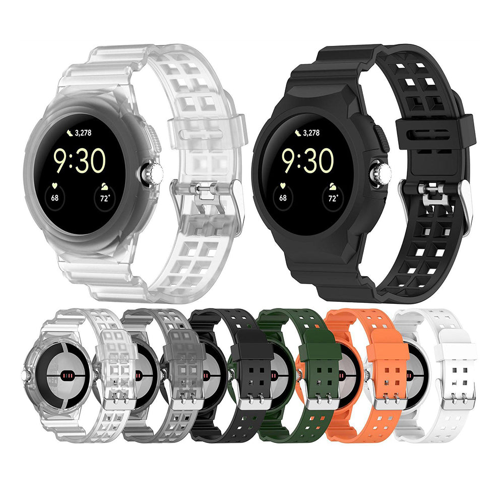Curea Techsuit W065 pentru Google Pixel Watch 3 41mm / Watch 2 / Watch, Portocalie