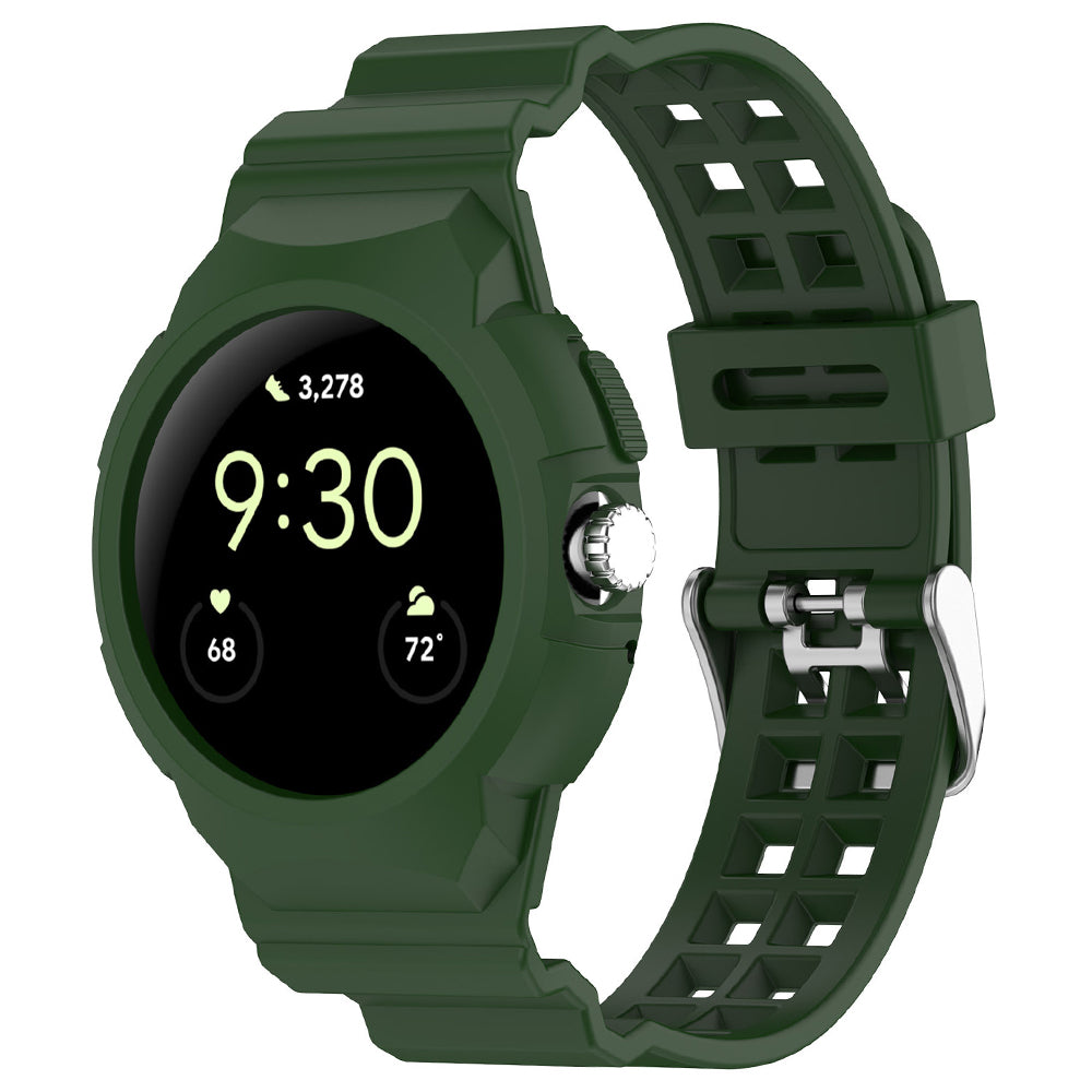 Curea Techsuit W065 pentru Google Pixel Watch 3 41mm / Watch 2 / Watch, Verde
