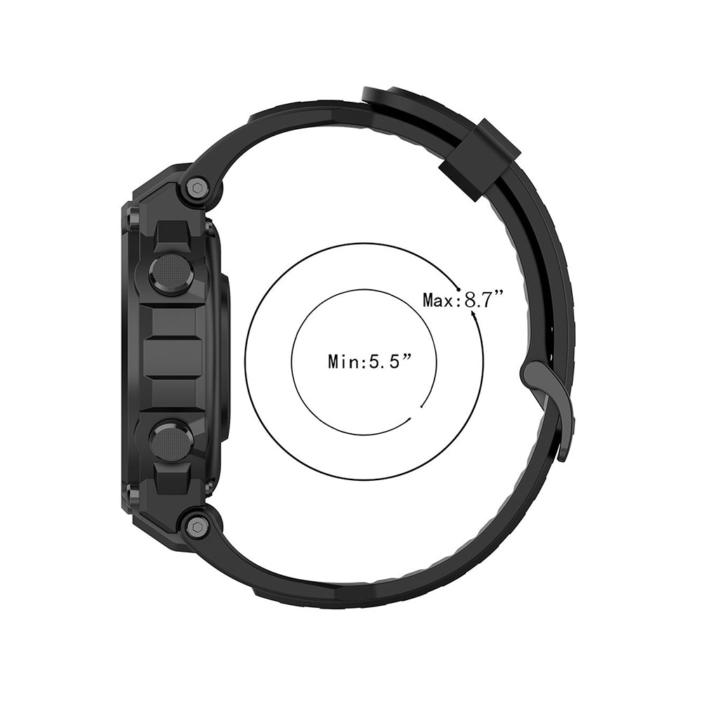 Curea Techsuit W067 pentru Amazfit T-Rex Pro / T-Rex, Neagra