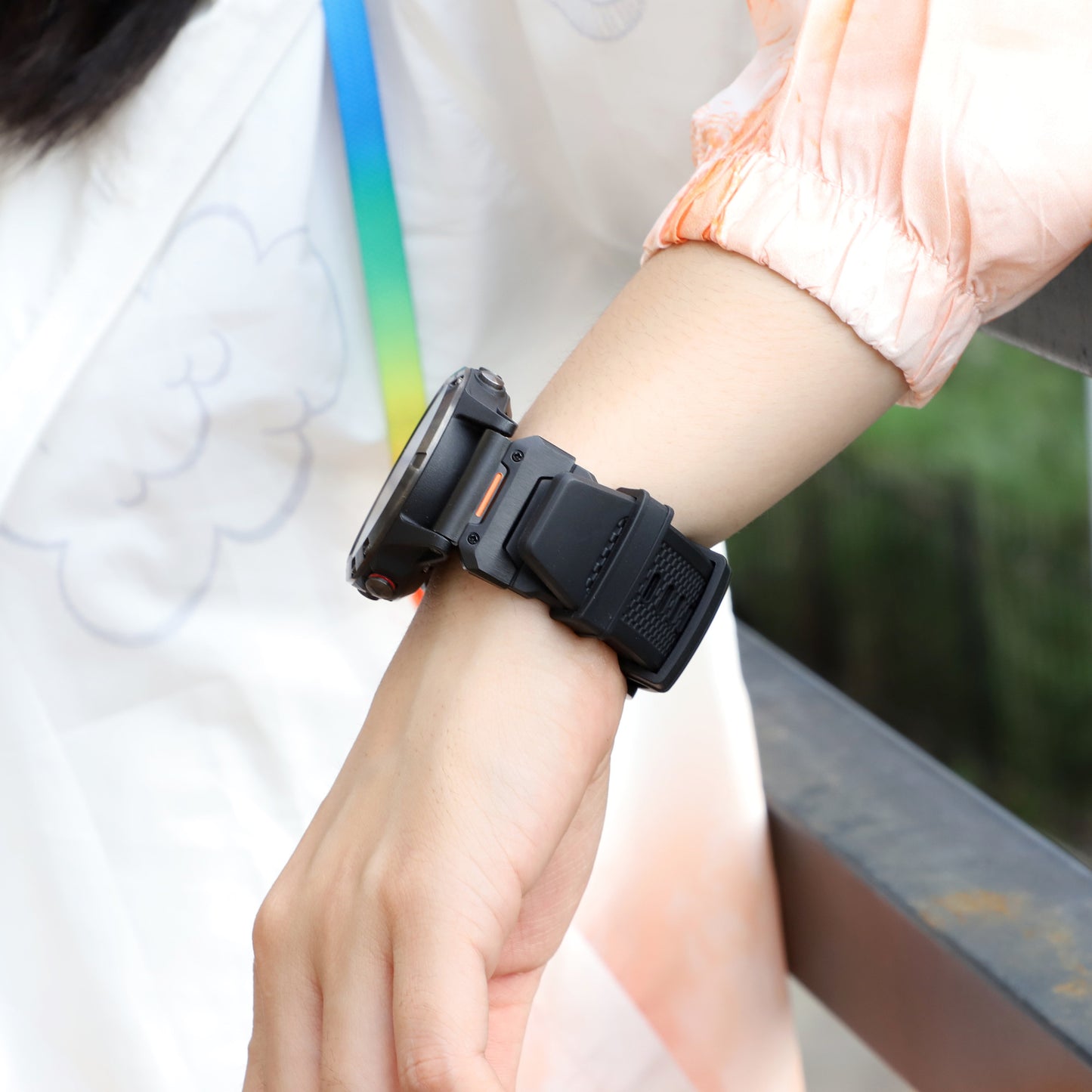 Curea Techsuit W068 pentru Garmin Watch Fenix Series, 26mm, Verde Neagra