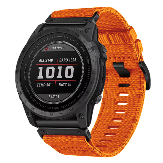 Curea Techsuit W070 pentru Garmin Instinct / Approach / Fenix Watch Series, 20mm, Portocalie