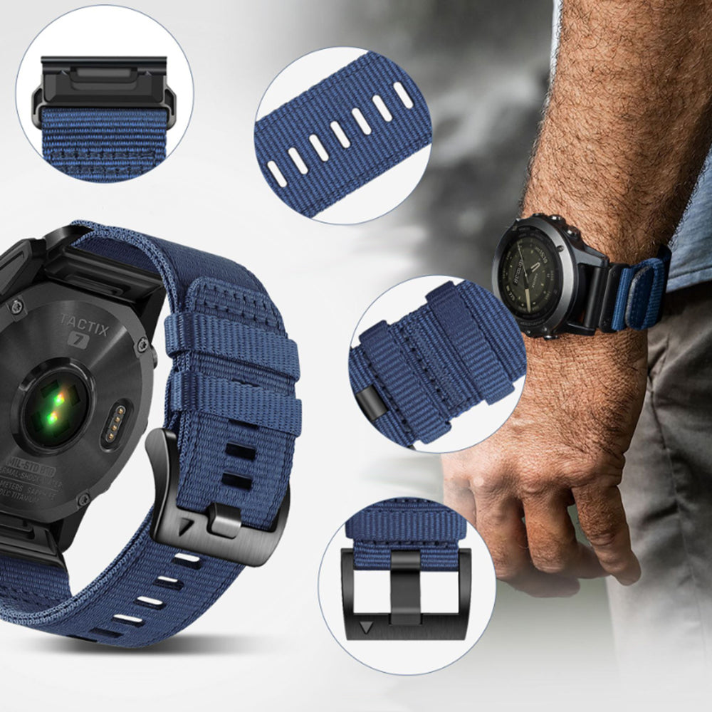 Curea Techsuit W070 pentru Garmin Watch Fenix Series, 26mm, Verde Inchis