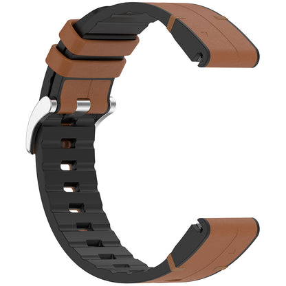 Curea Techsuit W071 pentru Garmin Watch Fenix / Forerunner Series, 22mm, Maro