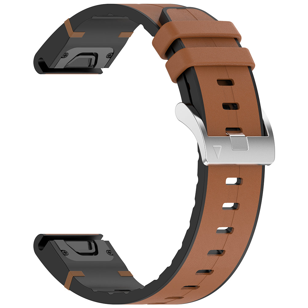 Curea Techsuit W071 pentru Garmin Watch Fenix Series, 26mm, Maro