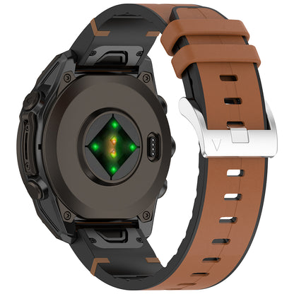 Curea Techsuit W071 pentru Garmin Watch Fenix Series, 26mm, Maro