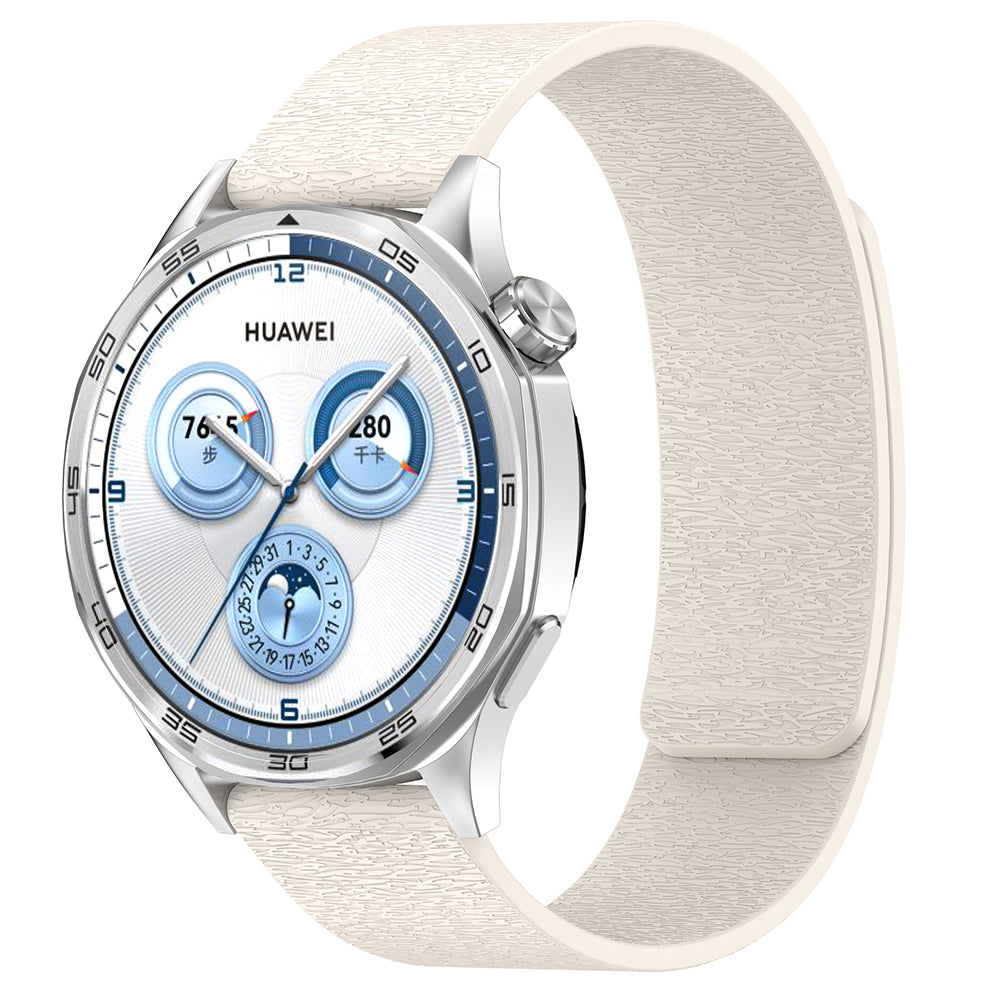 Curea Techsuit W074 pentru Samsung Galaxy Watch / Huawei Watch Series, 22mm, Bej