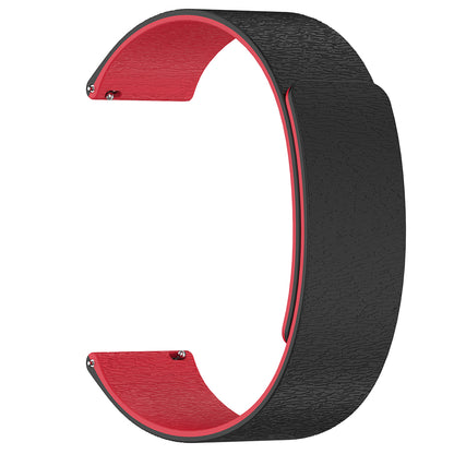 Curea Techsuit W074 pentru Samsung Galaxy Watch Series, 20mm, Neagra Rosie