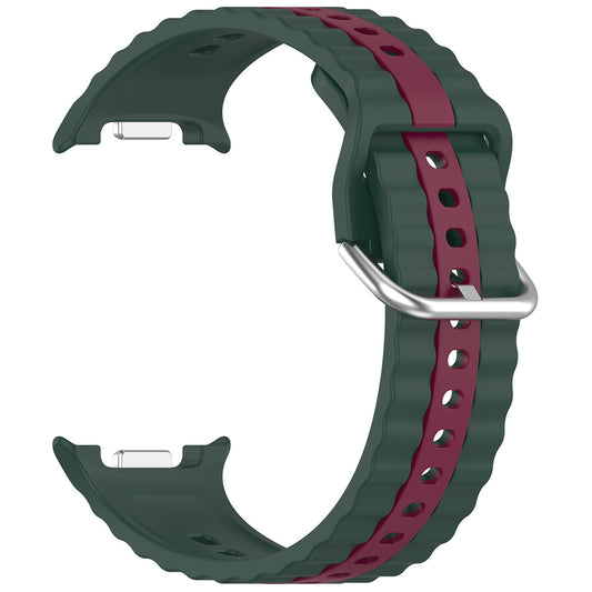 Curea Techsuit W078 pentru Samsung Galaxy Watch 8 Classic / Watch8 44mm / Watch 8 40mm, Verde Inchis
