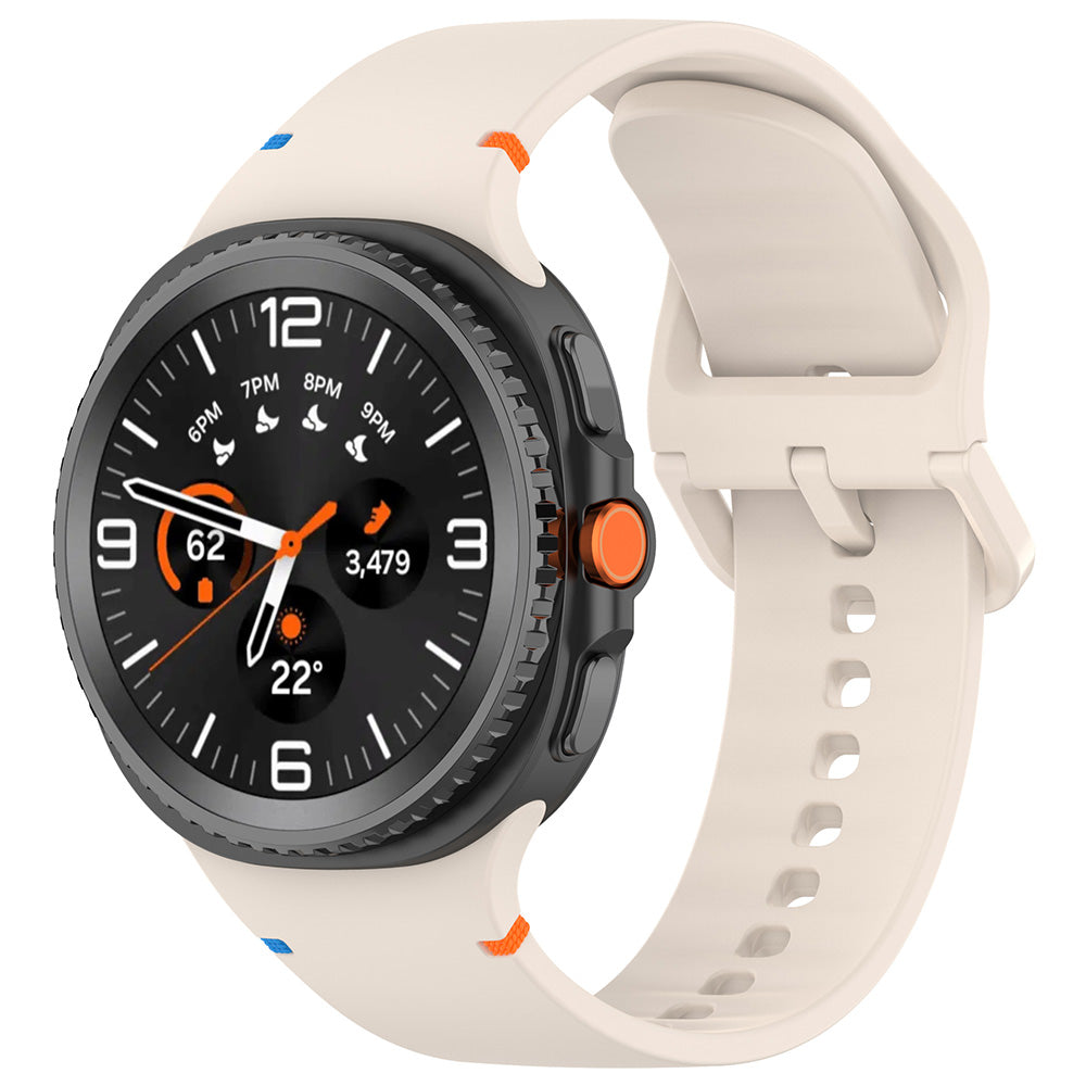 Curea Techsuit W079 pentru Samsung Galaxy Watch 8 Classic / Watch8 44mm / Watch 8 40mm, Bej