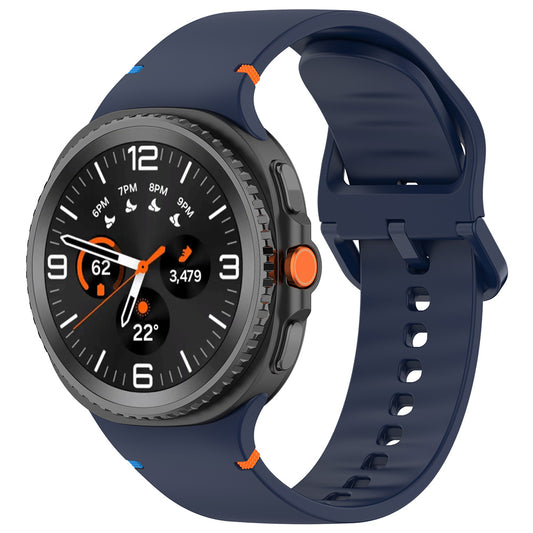 Curea Techsuit W079 pentru Samsung Galaxy Watch 8 Classic / Watch8 44mm / Watch 8 40mm, Bleumarin