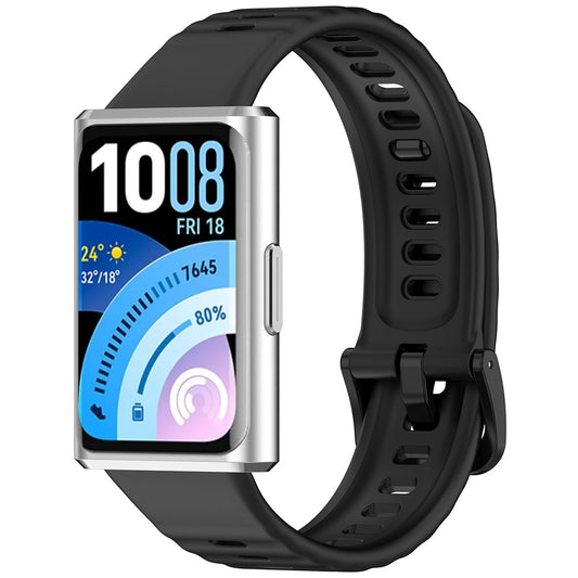 Curea Techsuit W082 pentru Huawei Band 11 / 11 Pro, Neagra