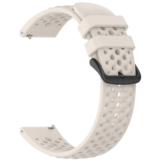 Curea Techsuit W083 pentru Amazfit Watch / Samsung Watch Series, 22mm, Alba