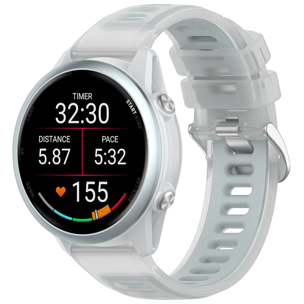 Curea Techsuit W084 pentru Samsung Galaxy Watch / Huawei Watch Series, 22mm, Alba