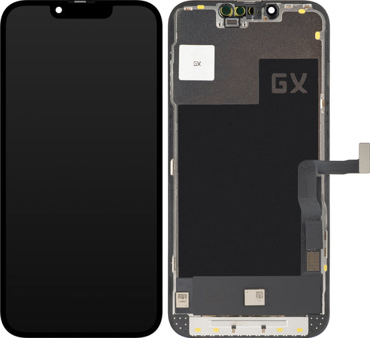 Display cu Touchscreen GX pentru Apple iPhone 13 Pro, cu Rama, Versiune OLED IC Movable, Negru