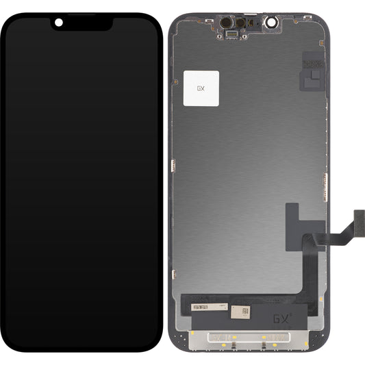 Display cu Touchscreen GX pentru Apple iPhone 14, cu Rama, Versiune OLED, Negru