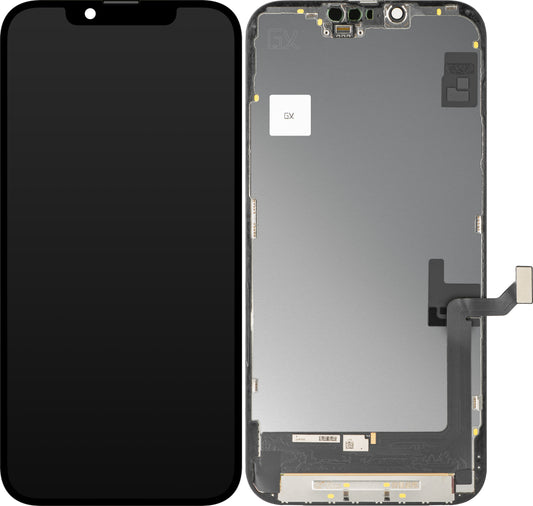 Display cu Touchscreen GX pentru Apple iPhone 14 Plus, cu Rama, Versiune OLED IC Movable, Negru
