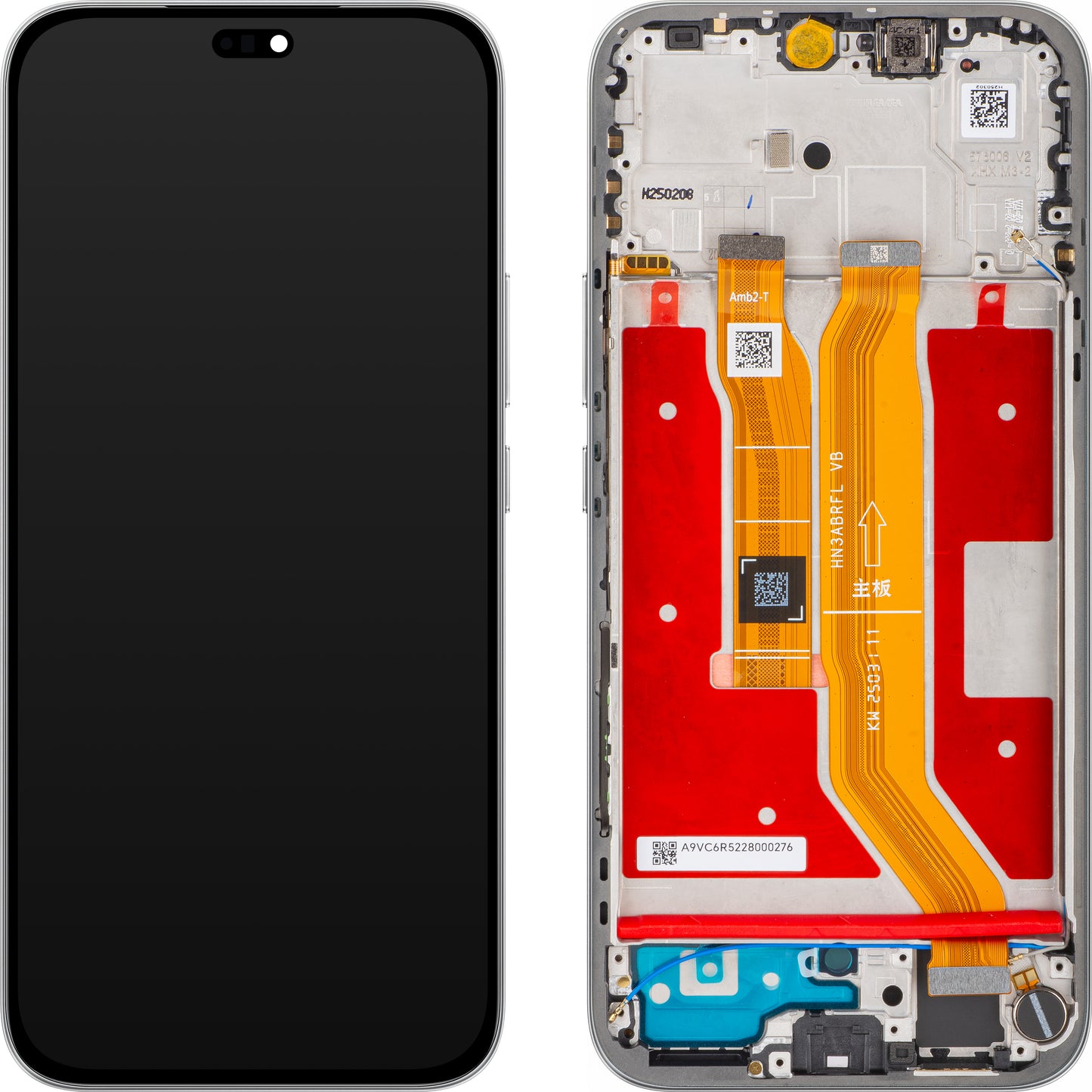 Display cu Touchscreen Honor 400 Lite, cu Rama, Gri (Velvet Grey), Service Pack 0235ANTG