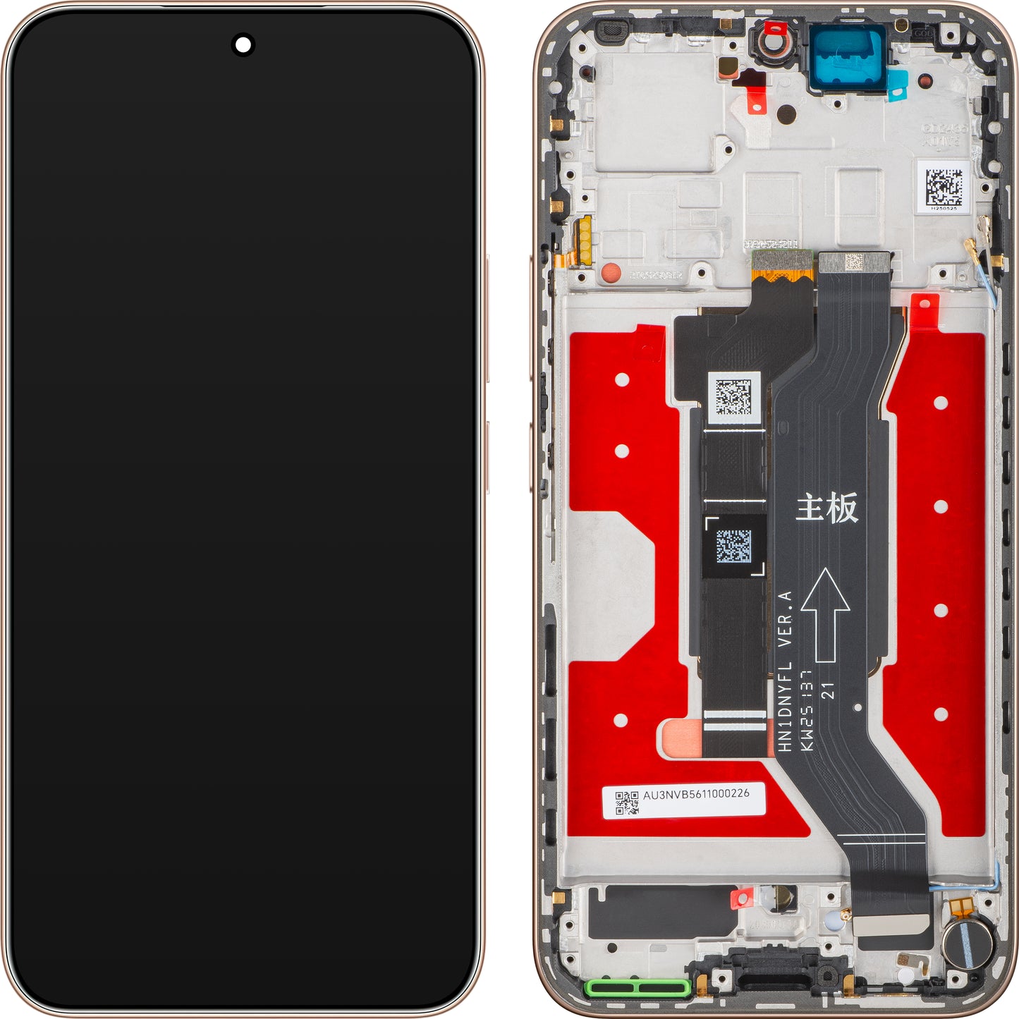 Display cu Touchscreen Honor 400, cu Rama, Auriu (Desert Gold), Service Pack 0235APNU