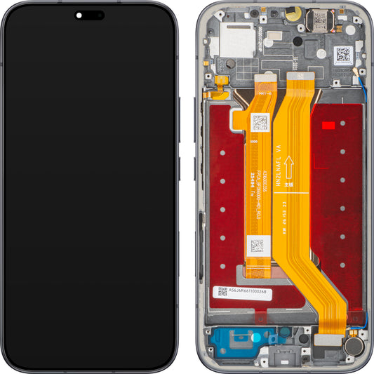 Display cu Touchscreen Honor 600e / 600 Lite, cu Rama, Negru (Velvet Black), Service Pack 0235ASUL