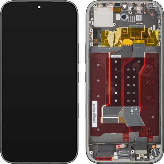 Display cu Touchscreen Honor 600, cu Rama, Negru, Service Pack 0235ATSR