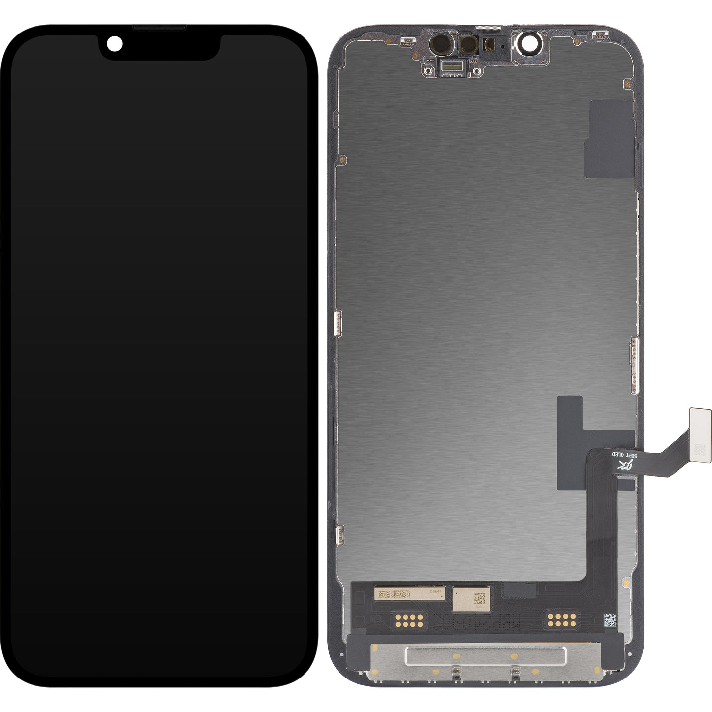 Display cu Touchscreen JK pentru Apple iPhone 14, cu Rama, Versiune OLED, Negru