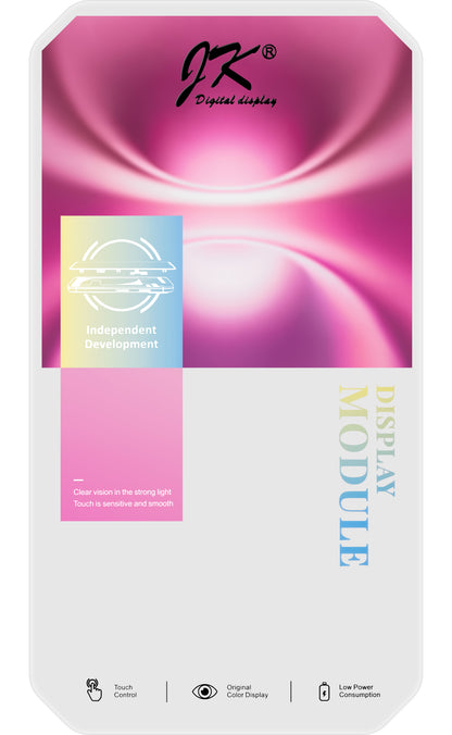 Display cu Touchscreen JK pentru Apple iPhone 16 Plus, cu Rama, Versiune LCD In-Cell IC Movable, Negru