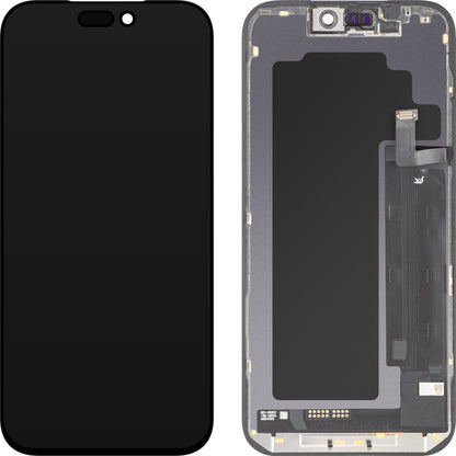 Display cu Touchscreen JK pentru Apple iPhone 17 Pro Max, cu Rama, Versiune LCD In-Cell IC Movable, Negru