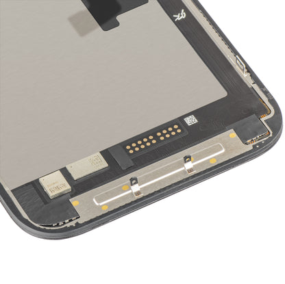 Display cu Touchscreen JK pentru Apple iPhone 16 Pro, cu Rama, Versiune LCD In-Cell IC Movable, Negru