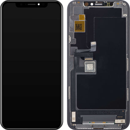 Display cu Touchscreen JK pentru Apple iPhone 11 Pro, cu Rama, Versiune LCD In-Cell IC Movable, Negru