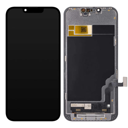 Display cu Touchscreen JK pentru Apple iPhone 13, cu Rama, Versiune LCD In-Cell, Negru