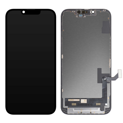 Display cu Touchscreen JK pentru Apple iPhone 14, cu Rama, Versiune LCD In-Cell, Negru