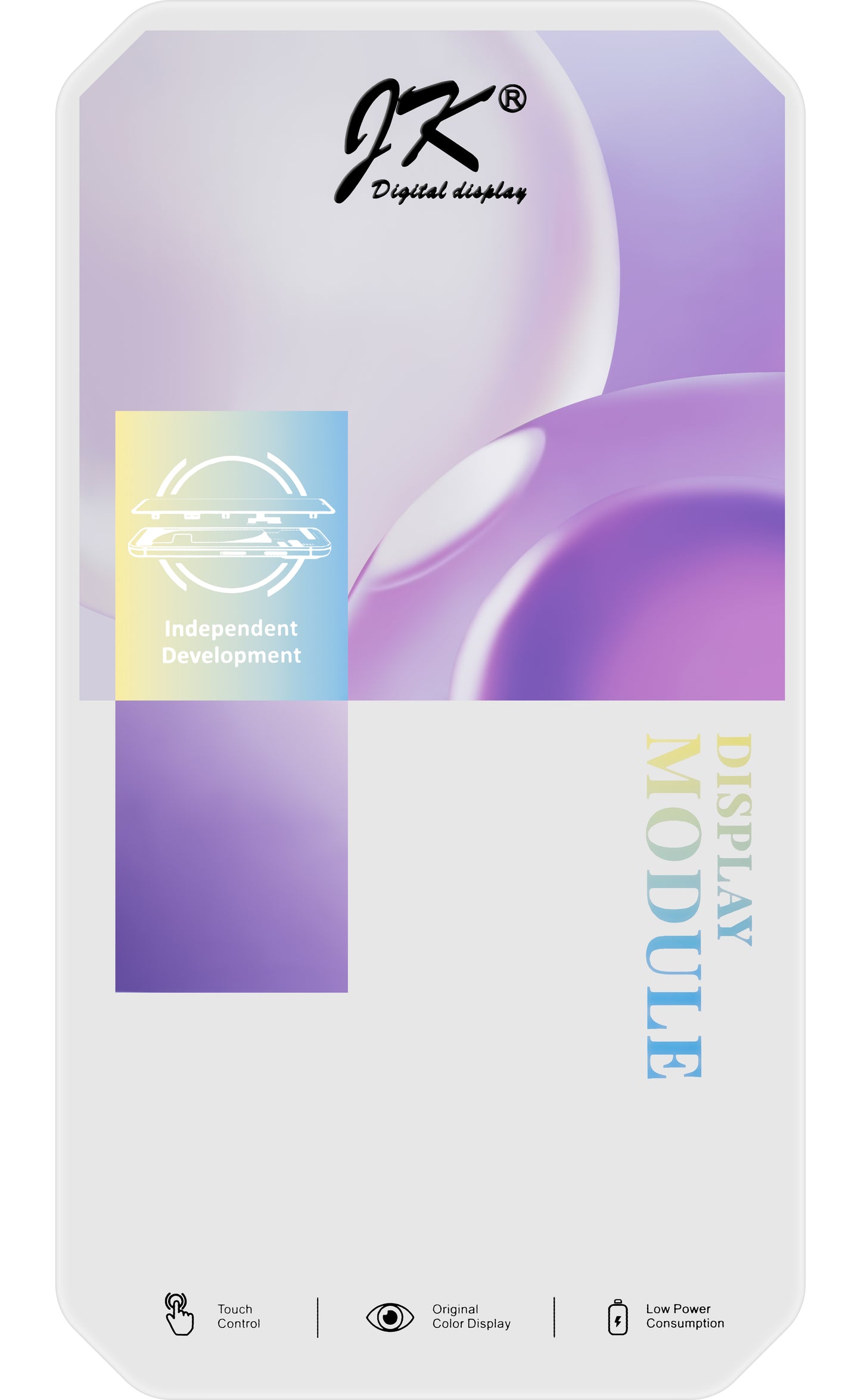 Display cu Touchscreen JK pentru Apple iPhone 14 Pro, cu Rama, Versiune LCD In-Cell IC Movable, Negru