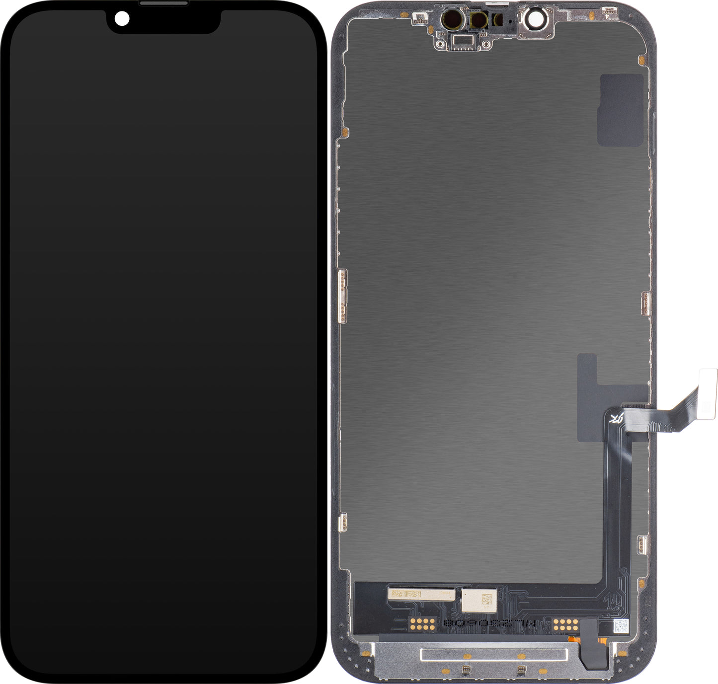 Display cu Touchscreen JK pentru Apple iPhone 14 Plus, cu Rama, Versiune LCD In-Cell IC Movable, Negru