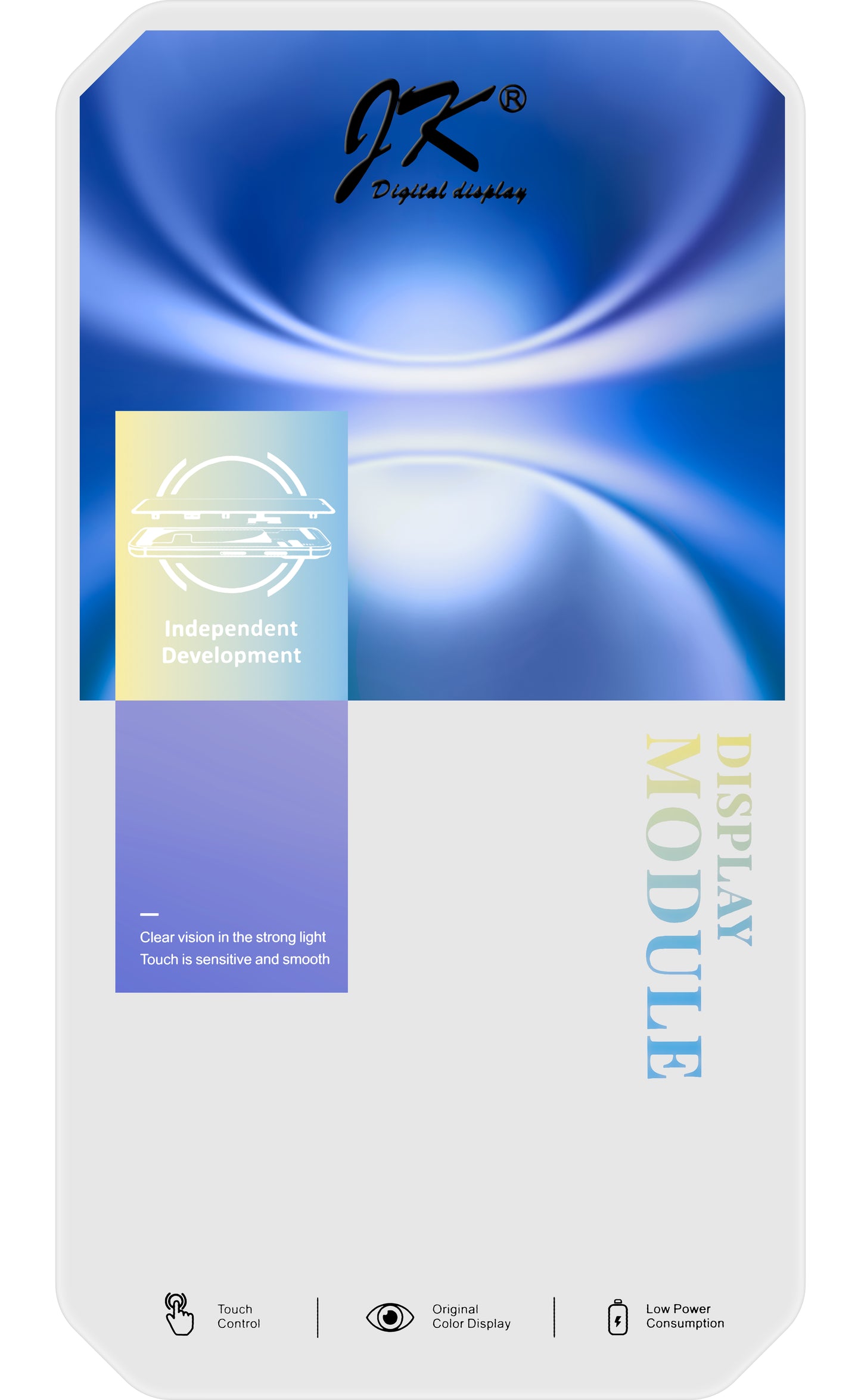 Display cu Touchscreen JK pentru Apple iPhone 16, cu Rama, Versiune LCD In-Cell IC Movable, Negru