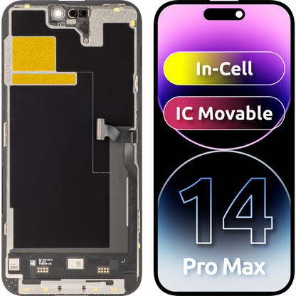 Display cu Touchscreen JK pentru Apple iPhone 14 Pro Max, cu Rama, Versiune LCD In-Cell IC Movable, Negru