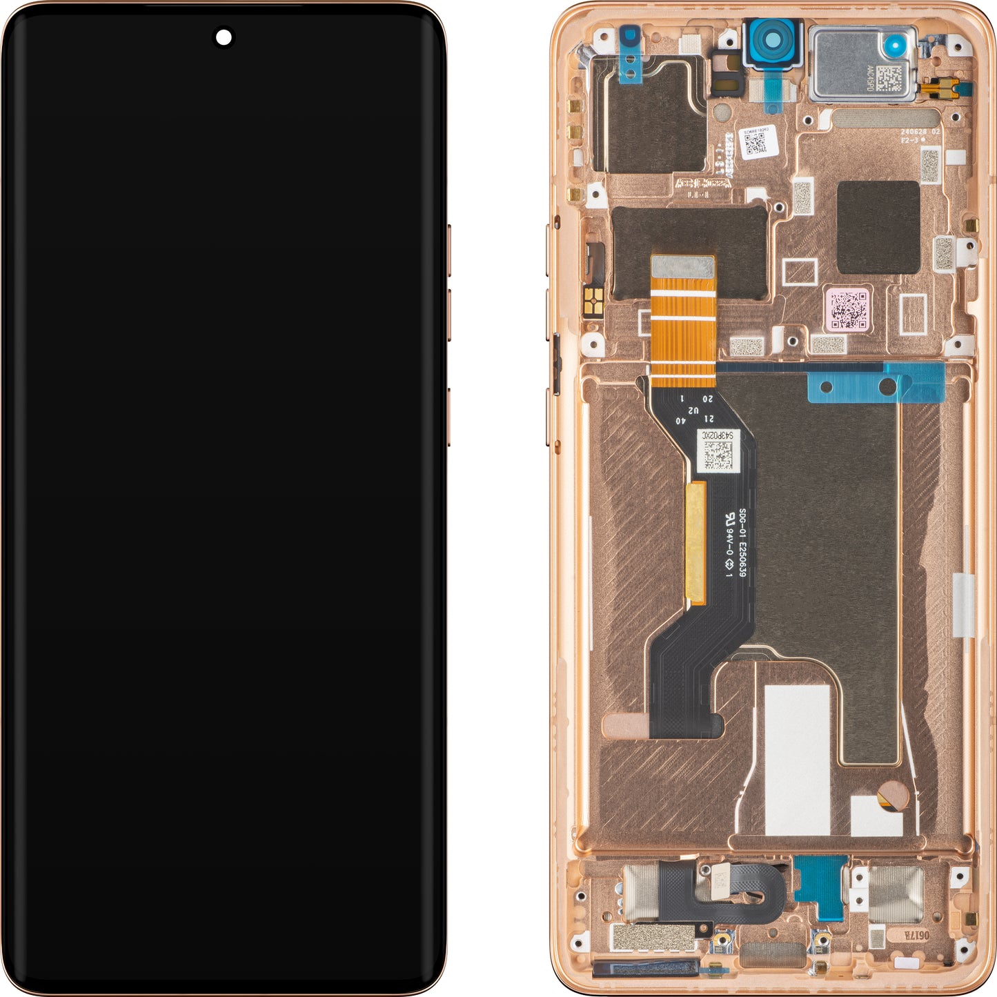 Display cu Touchscreen Motorola Edge 50 Ultra, cu Rama, Portocaliu (Peach Fuzz), Service Pack 5D68C24470