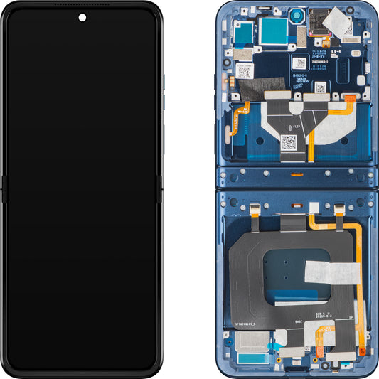 Display cu Touchscreen Motorola Razr 2025 / Razr 60, cu Rama, Sub Inner, Bleumarin (Gibraltar Sea), Service Pack 5D68C29965