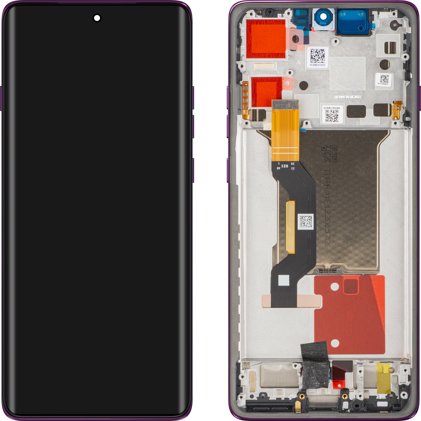 Display cu Touchscreen Motorola Edge 60 Pro, cu Rama, Mov (Sparkling Grape), Service Pack 5D68C30047