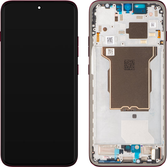 Display cu Touchscreen Motorola Edge 70 Pro+ / Edge 70 Pro, cu Rama, Visiniu ( Pantone Zinfandel), Service Pack 5D68C32418