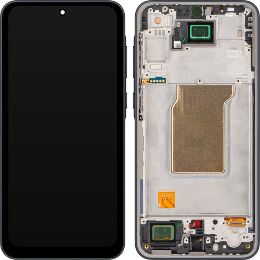 Display cu Touchscreen MP compatibil cu Samsung Galaxy A35 5G A356, cu Rama, Negru