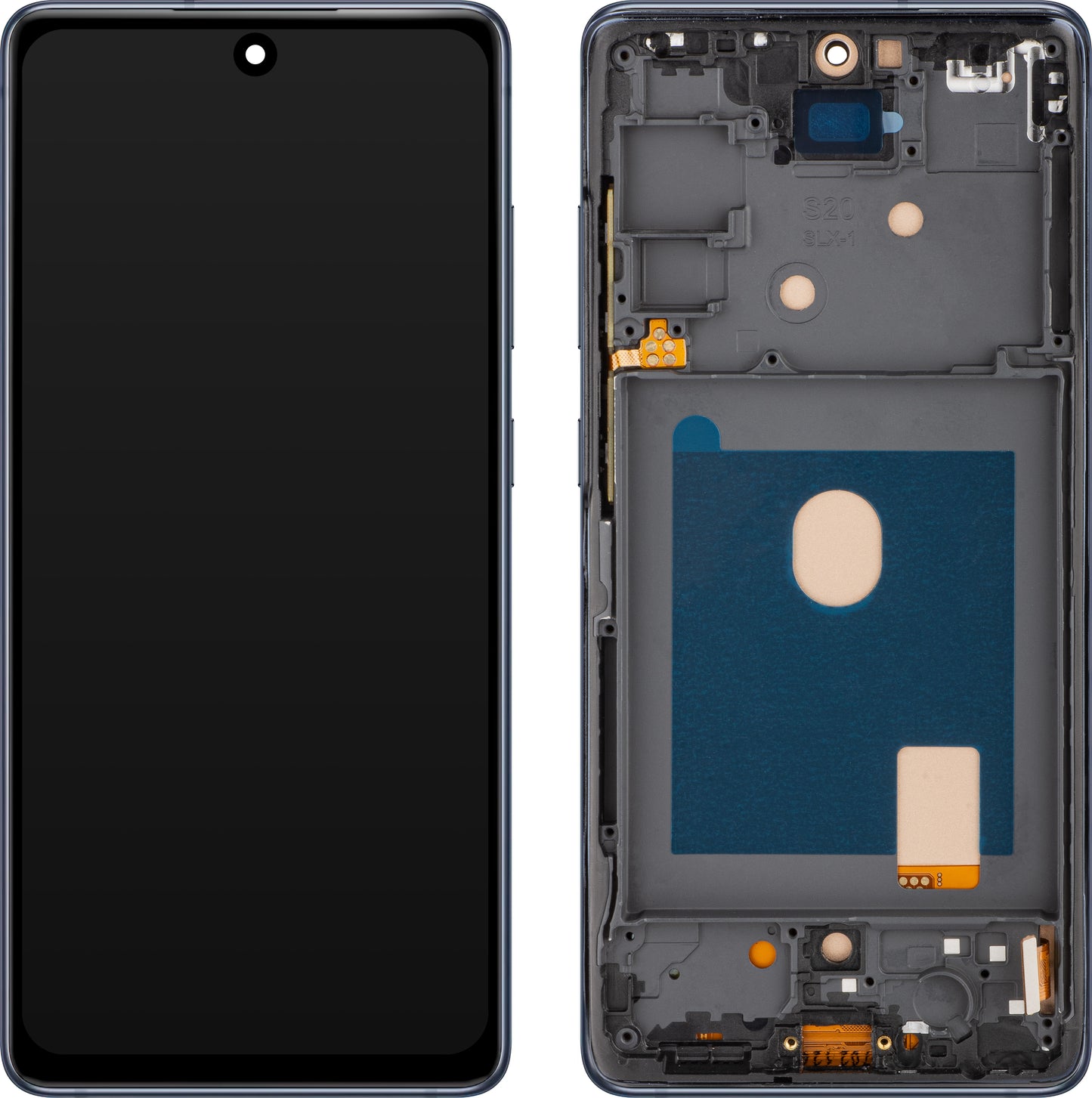 Display cu Touchscreen MP compatibil cu Samsung Galaxy S20 FE G780, cu Rama, Bleumarin