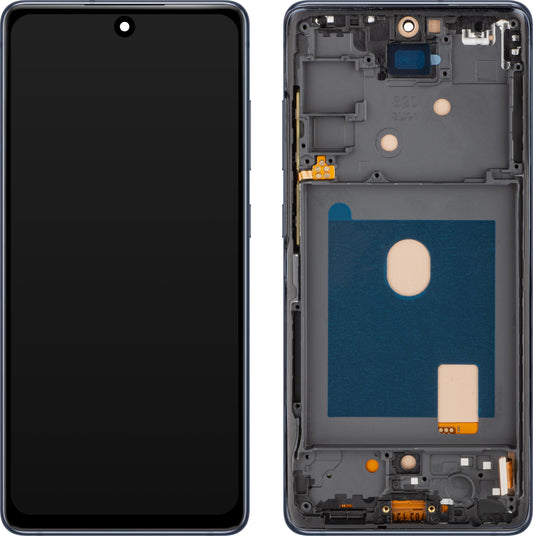 Display cu Touchscreen MP compatibil cu Samsung Galaxy S20 FE G780, cu Rama, Bleumarin