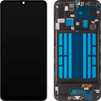 Display cu Touchscreen MP compatibil cu Samsung Galaxy A20 A205, cu Rama, Negru