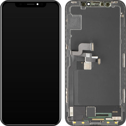 Display cu Touchscreen MP compatibil cu Apple iPhone X, cu Rama, Versiune Soft OLED FHD, Negru