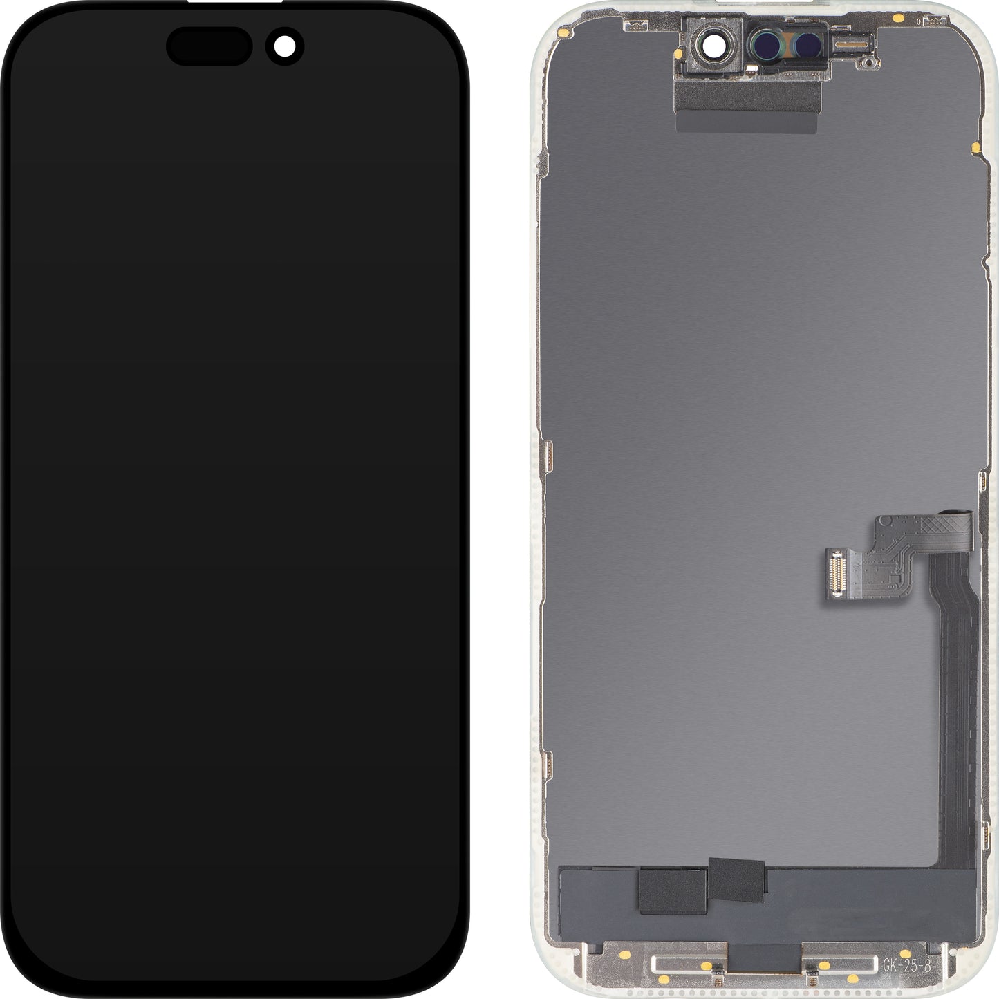 Display cu Touchscreen MP compatibil cu Apple iPhone 16 Pro, cu Rama, Versiune OLED FHD Diagnostic, Negru
