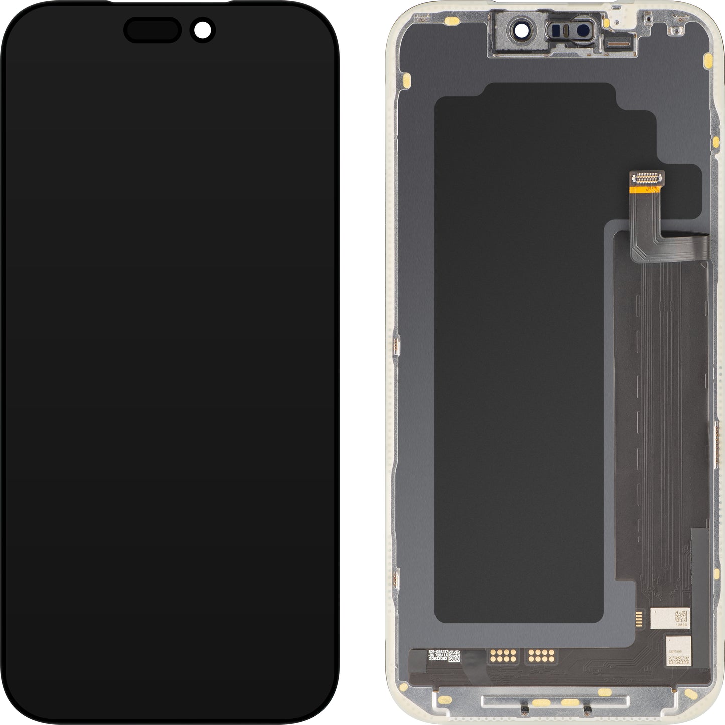Display cu Touchscreen MP compatibil cu Apple iPhone 17 Pro Max, cu Rama, Versiune Soft OLED FHD IC Movable, Negru