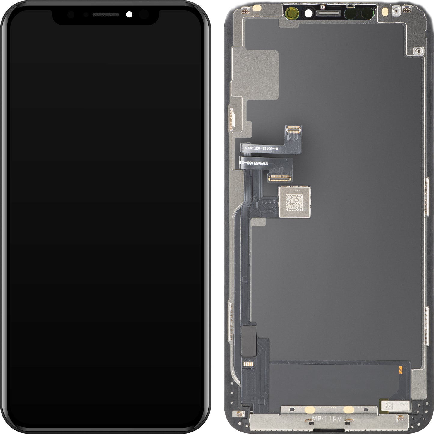 Display cu Touchscreen MP compatibil cu Apple iPhone 11 Pro Max, cu Rama, Versiune OLED FHD IC Movable, Negru