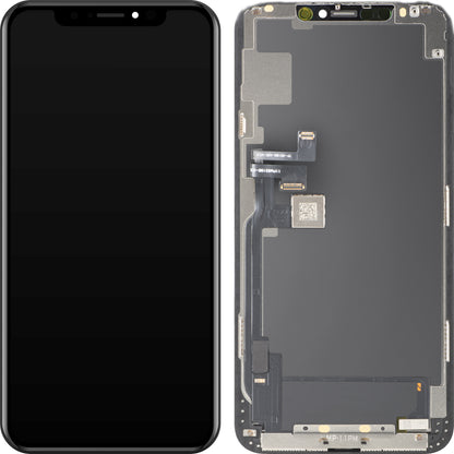 Display cu Touchscreen MP compatibil cu Apple iPhone 11 Pro Max, cu Rama, Versiune OLED FHD IC Movable, Negru