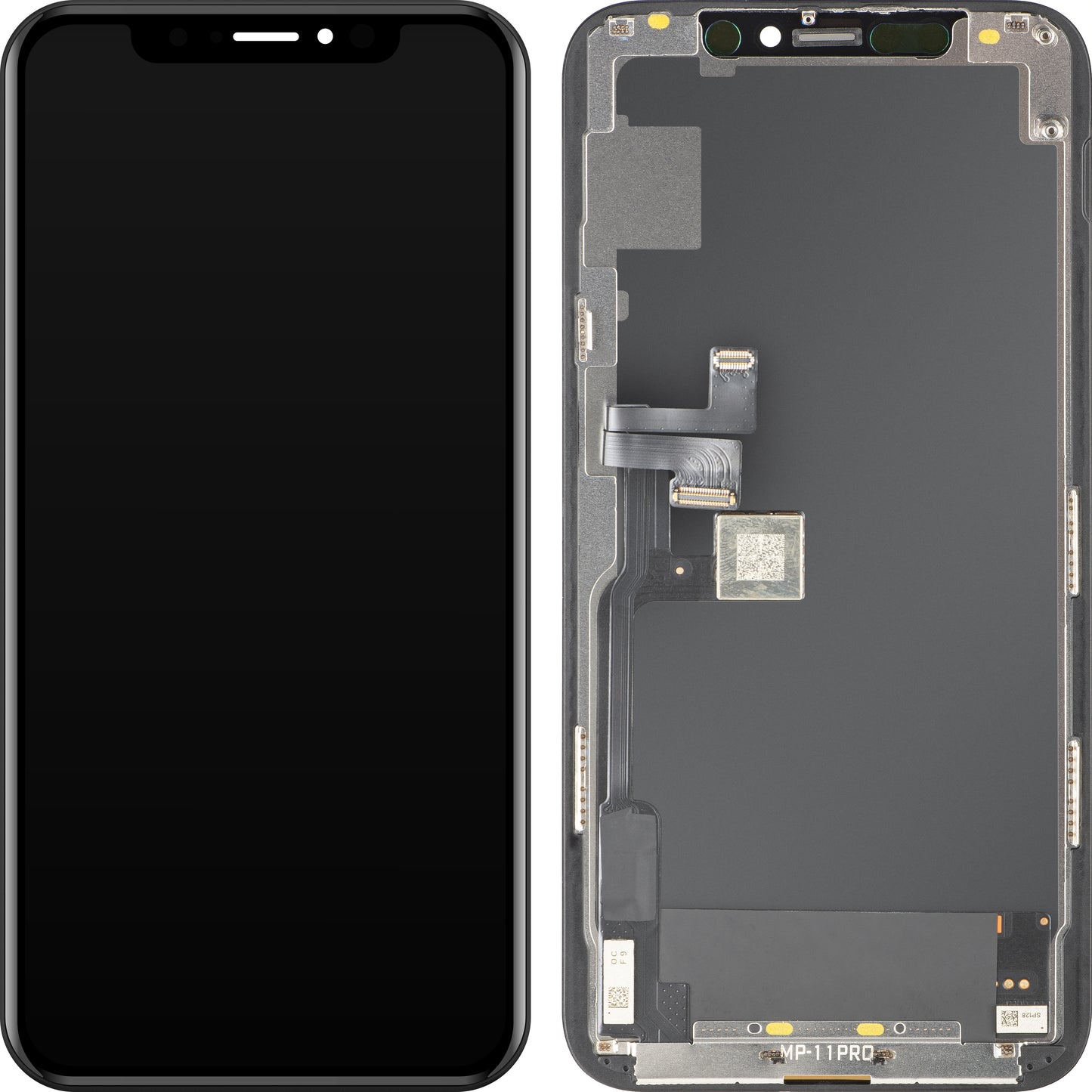 Display cu Touchscreen MP compatibil cu Apple iPhone 11 Pro, cu Rama, Versiune OLED FHD IC Movable, Negru